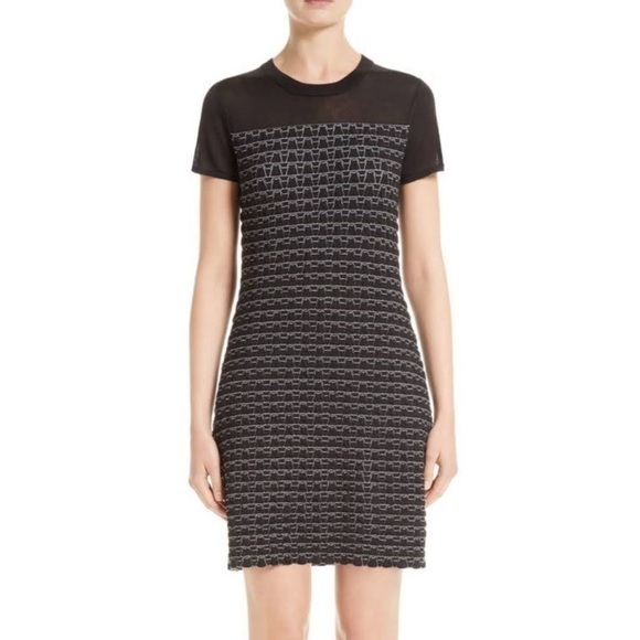 Rag & Bone Gwen Knit Black Mesh Dress - Picture 1 of 10